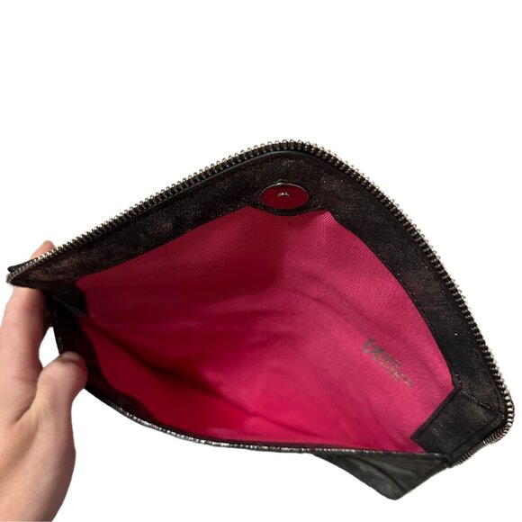 NWOT it Cosmetics Metallic Grey and Silver Pouch Bag - Picture 3 of 7